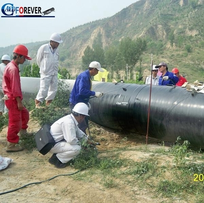 Cross Linked Polyfin Backing Heat Shrink Sleeves With Closure Patch For Oil Gas Pipeline Joint Coating