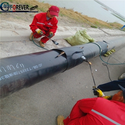 Cross Linked Polyfin Backing Heat Shrink Sleeves With Closure Patch For Oil Gas Pipeline Joint Coating