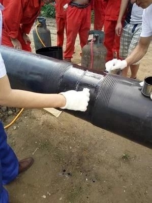 2PE Heat Shrink Wraparound Sleeves With Closure Patch For Pipeline Joint Coating