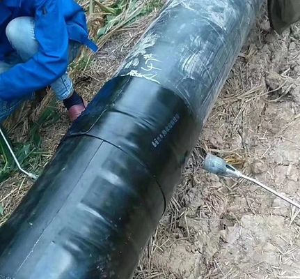 600mm width Black Color Wrap-Around Type Heat Shrinkable Sleeves For pipe anticorrosion