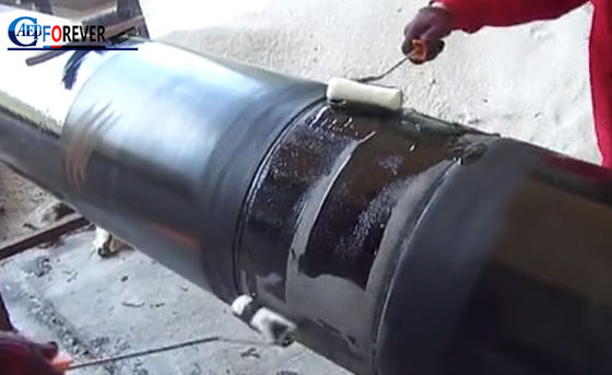 550mm width Black Color Wrap-Around Type Heat Shrinkable Sleeves For pipe anticorrosion